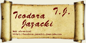 Teodora Jazački vizit kartica